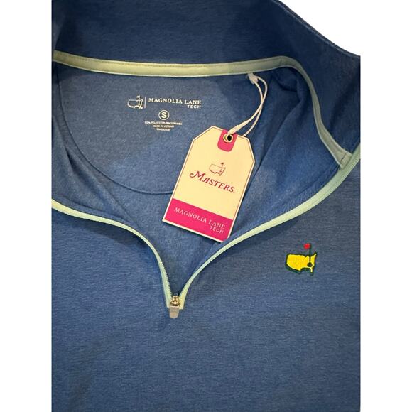 NWT 2025 Masters Magnolia Lane Tech Golf Augusta 1/2 Zip Pullover Blue Size S - Picture 8 of 8